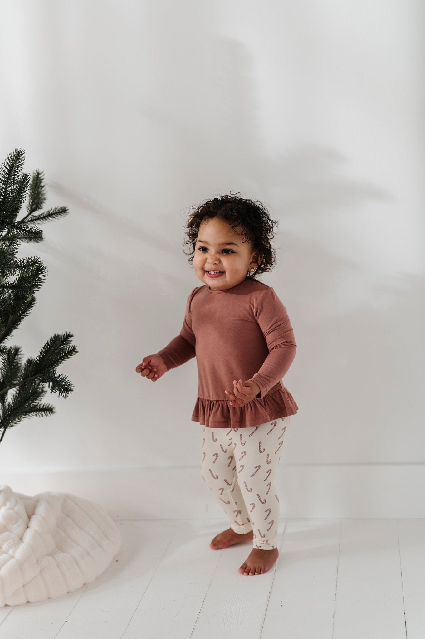 Girl's Long Sleeve Peplum Set