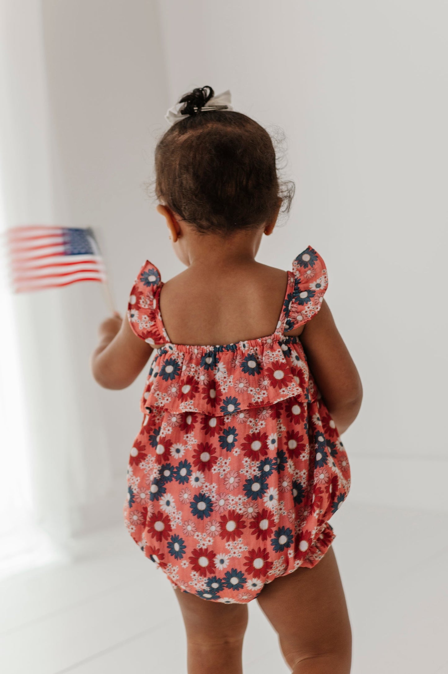 Baby Girl's Gauze Bubble Romper