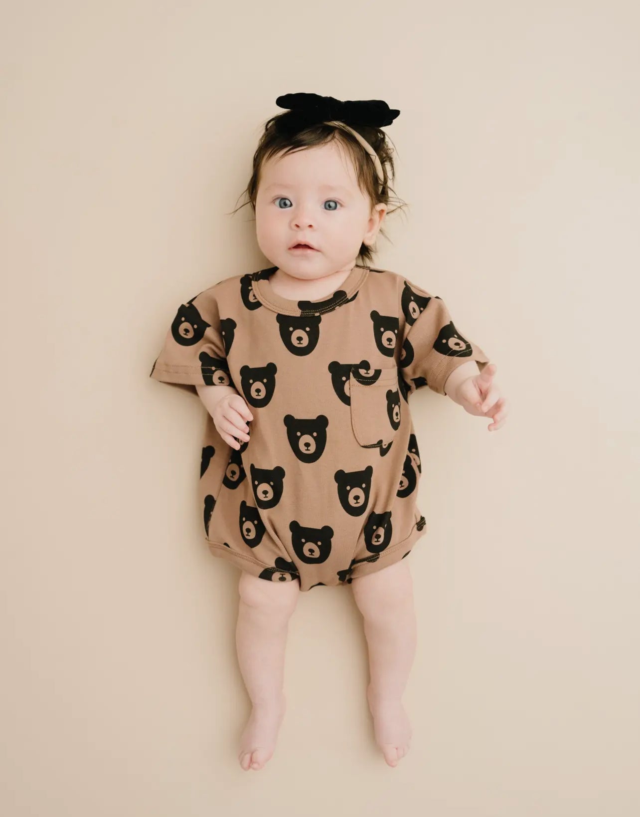 Brown Bear Pocket Romper