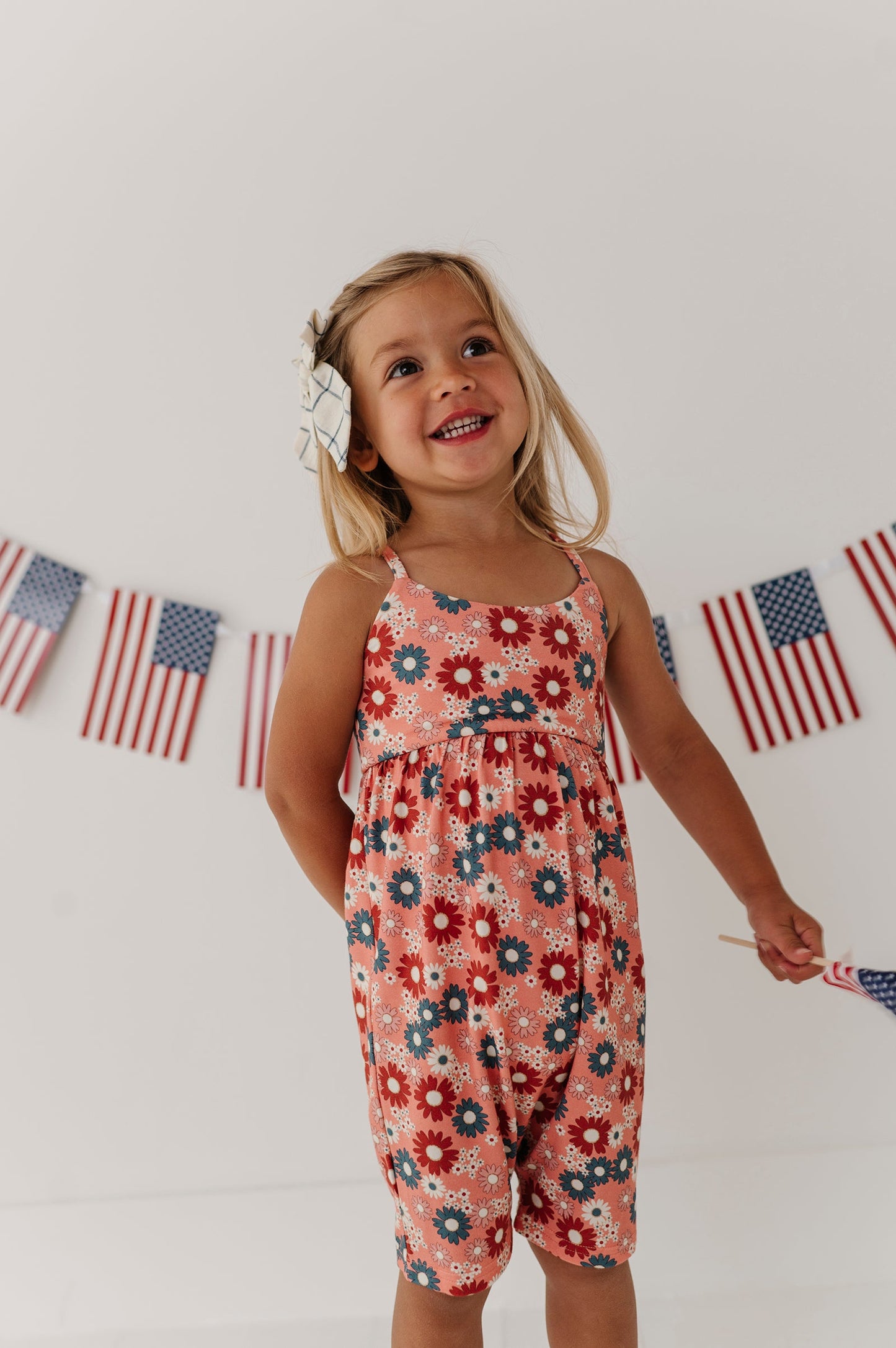 Girl's Tie-Back Romper