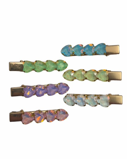Heart Jewel Clips