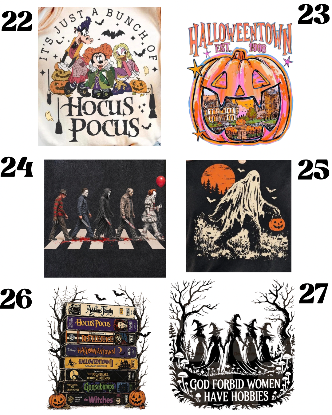 Halloween Tee Preorder- Adult Options