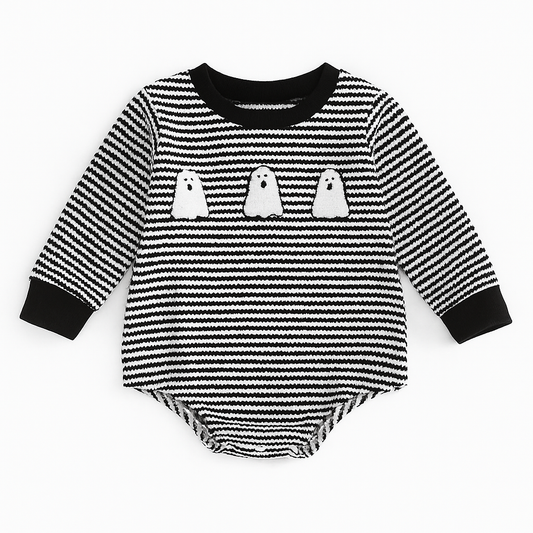 Striped Ghost Romper