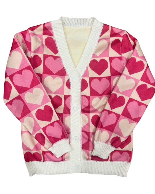 Checkered Hearts Cardigan