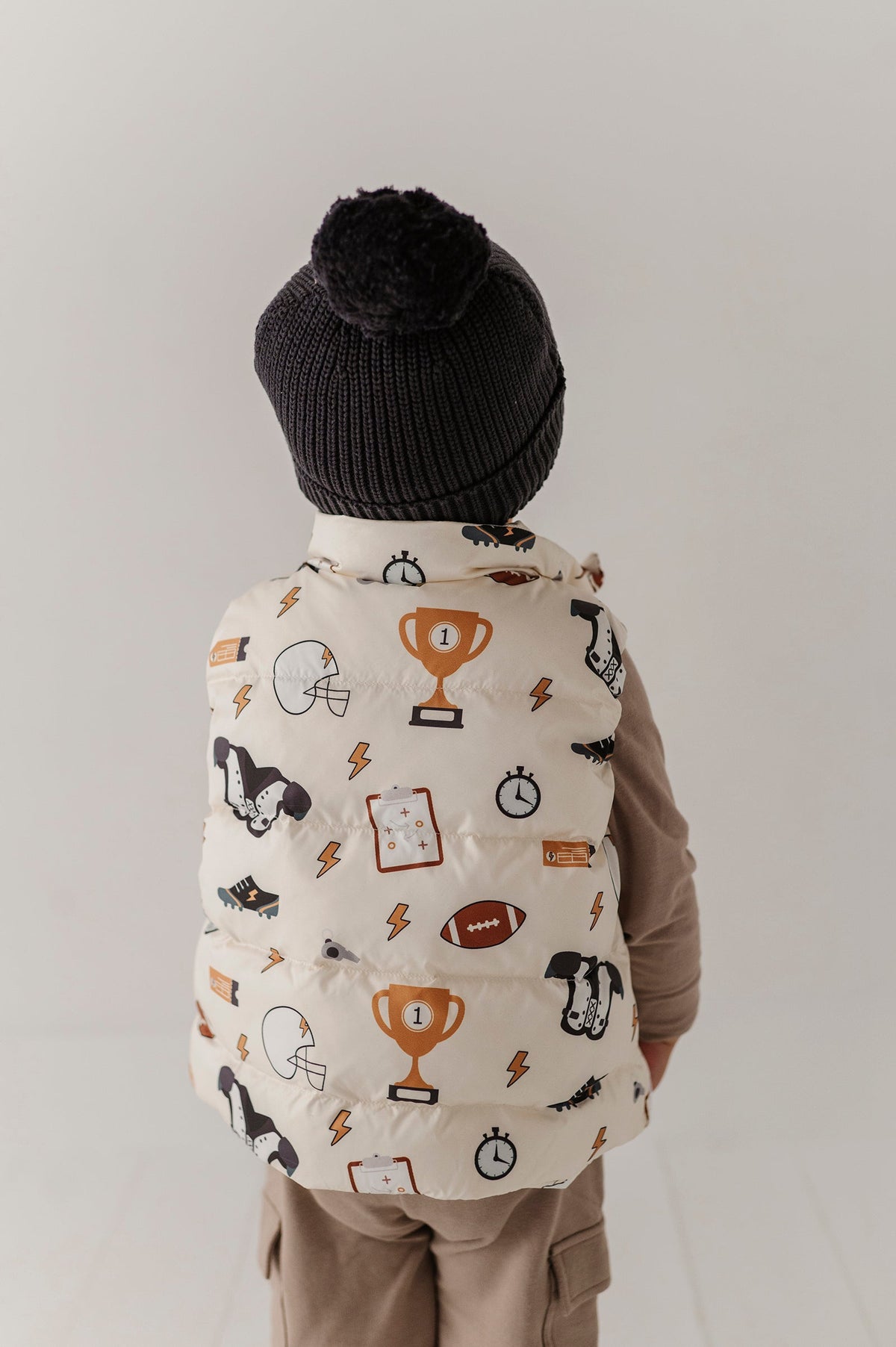 Boys Puffer Vest in Football