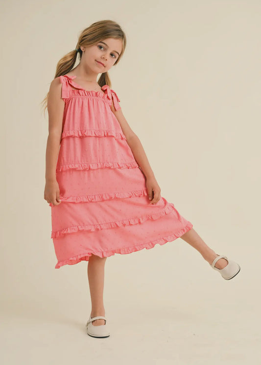 Woven Tiered Midi Dress
