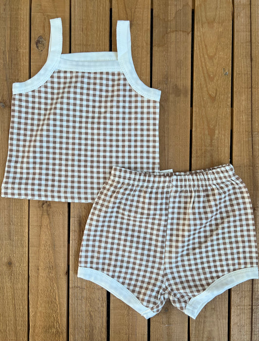 Gingham Tank Set