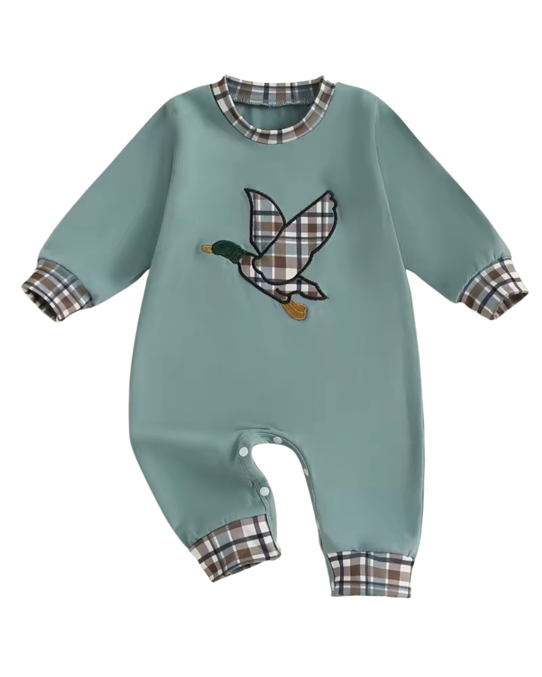 Plaid Duck Romper