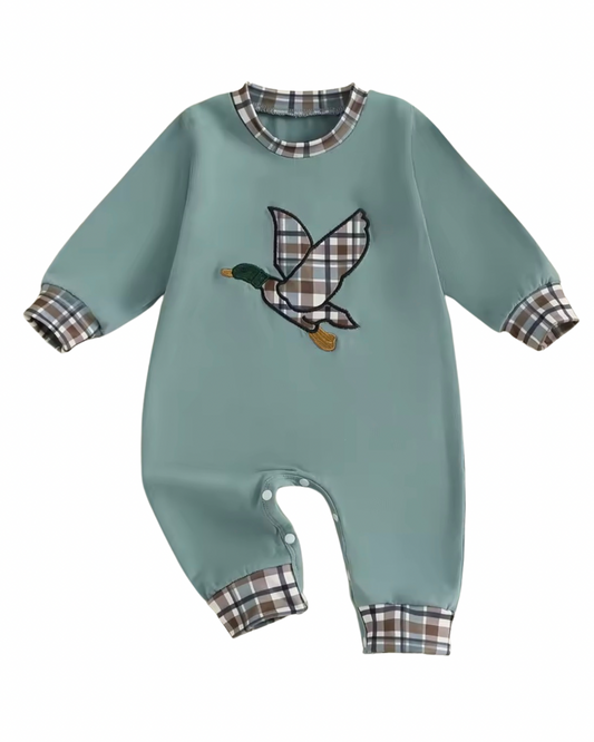 Plaid Duck Romper