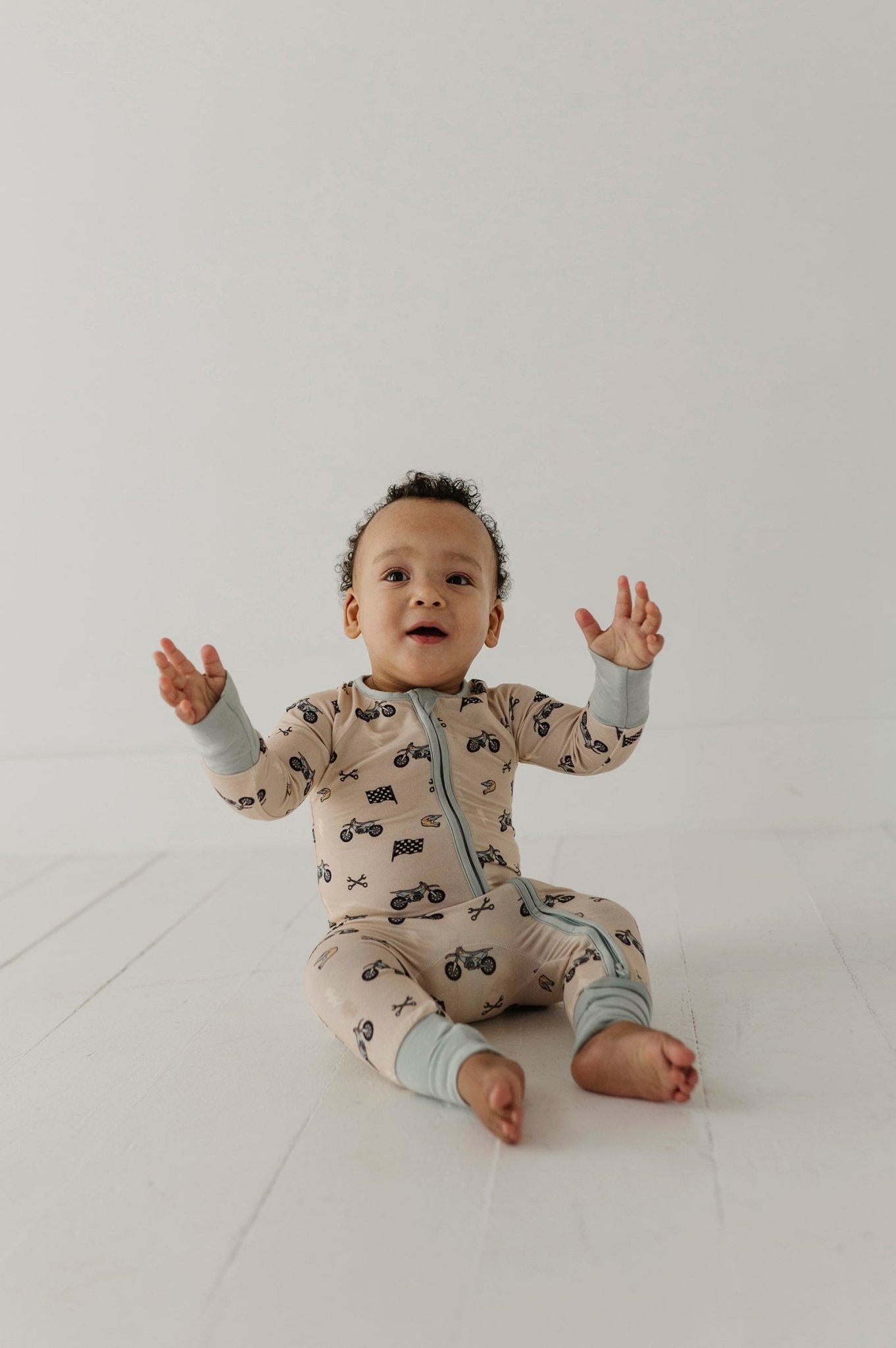 Long Sleeve Zip Romper