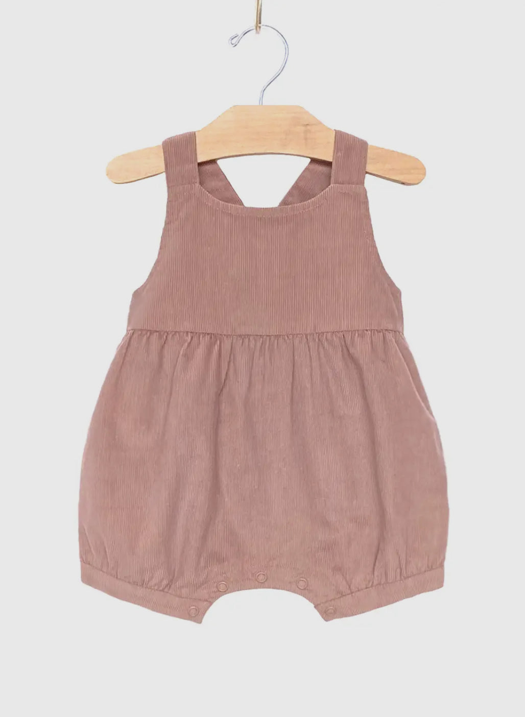 City Mouse Corduroy Shortie Gathered Romper