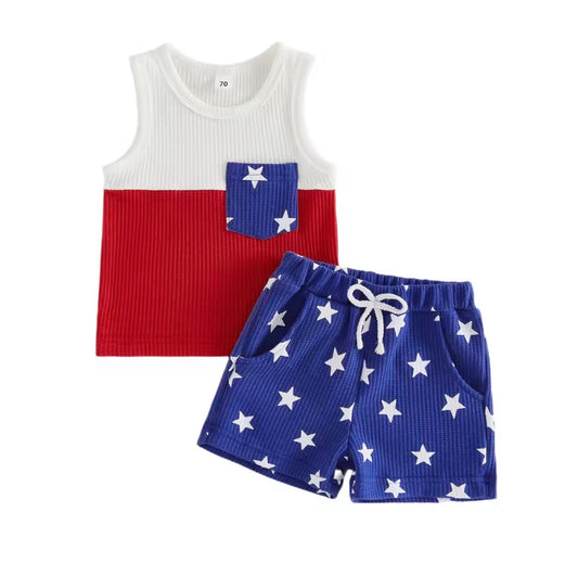Color Block Stars Tank Set