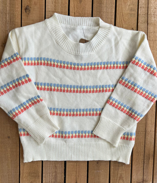 Cream Striped Sweater