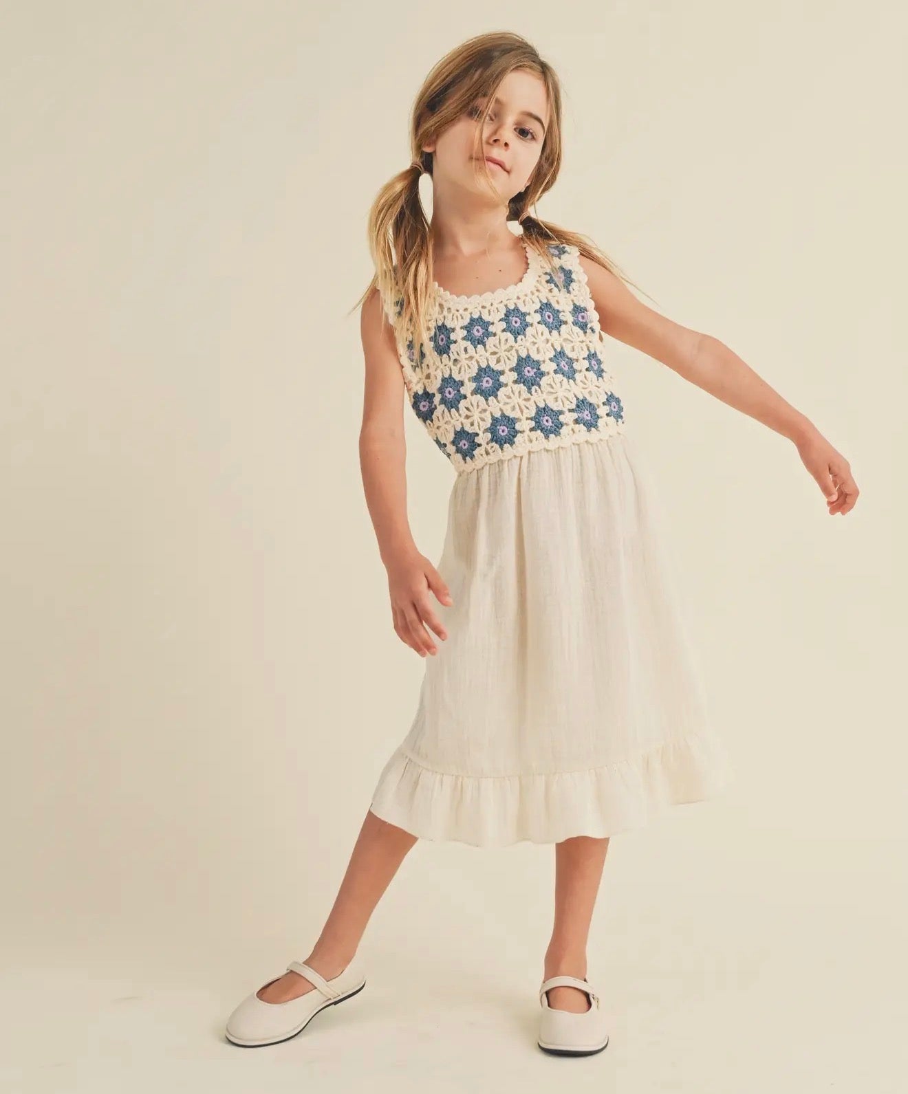 Crochet Woven Midi Dress