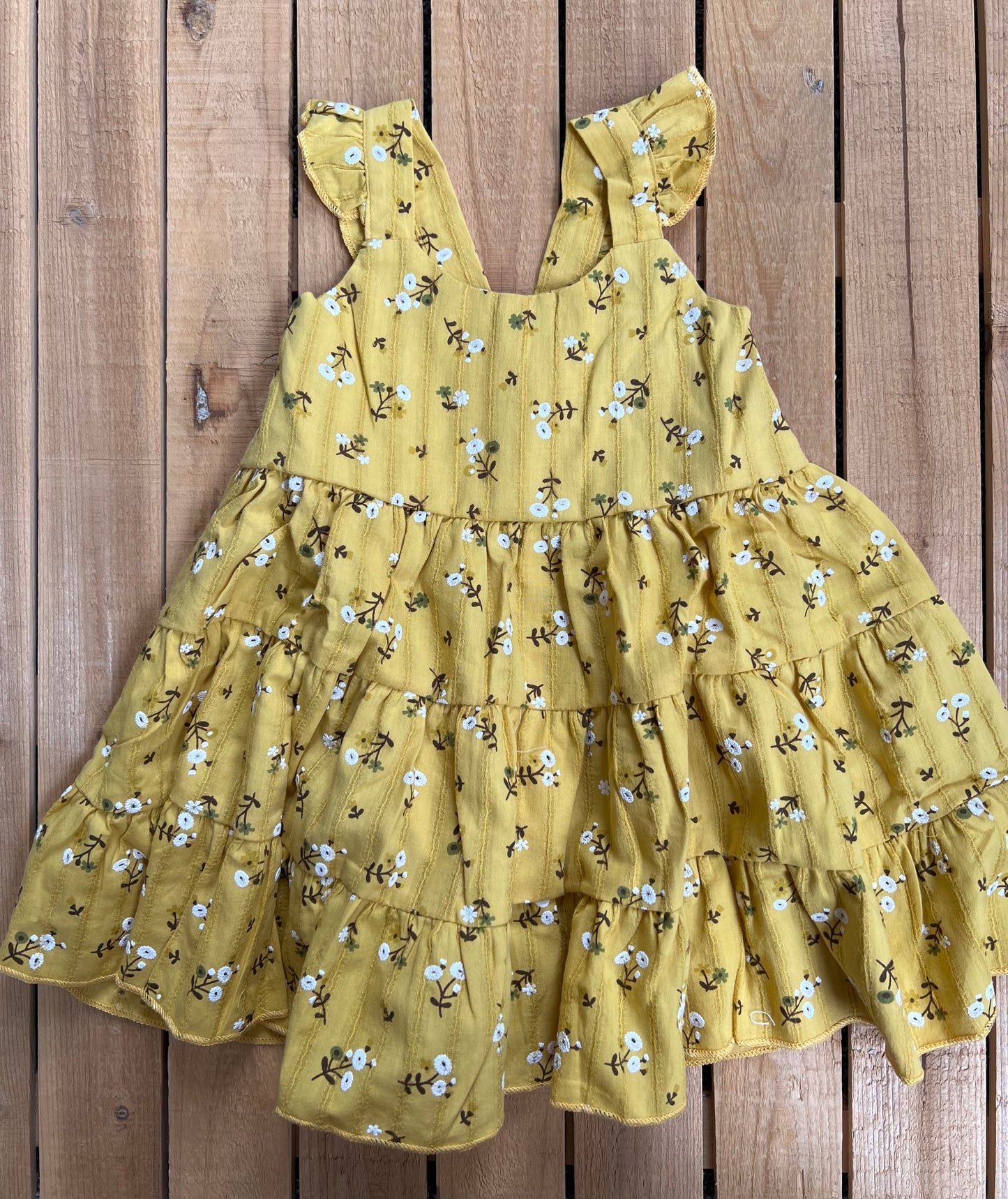 Mustard Floral Dress