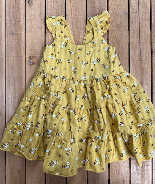 Mustard Floral Dress