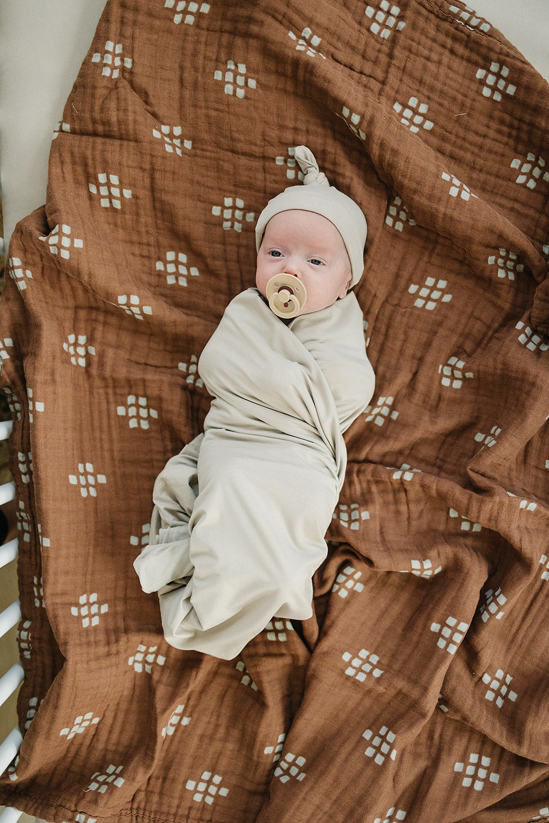 Mebie Baby Oatmeal Bamboo Hat OR Head Wrap Set