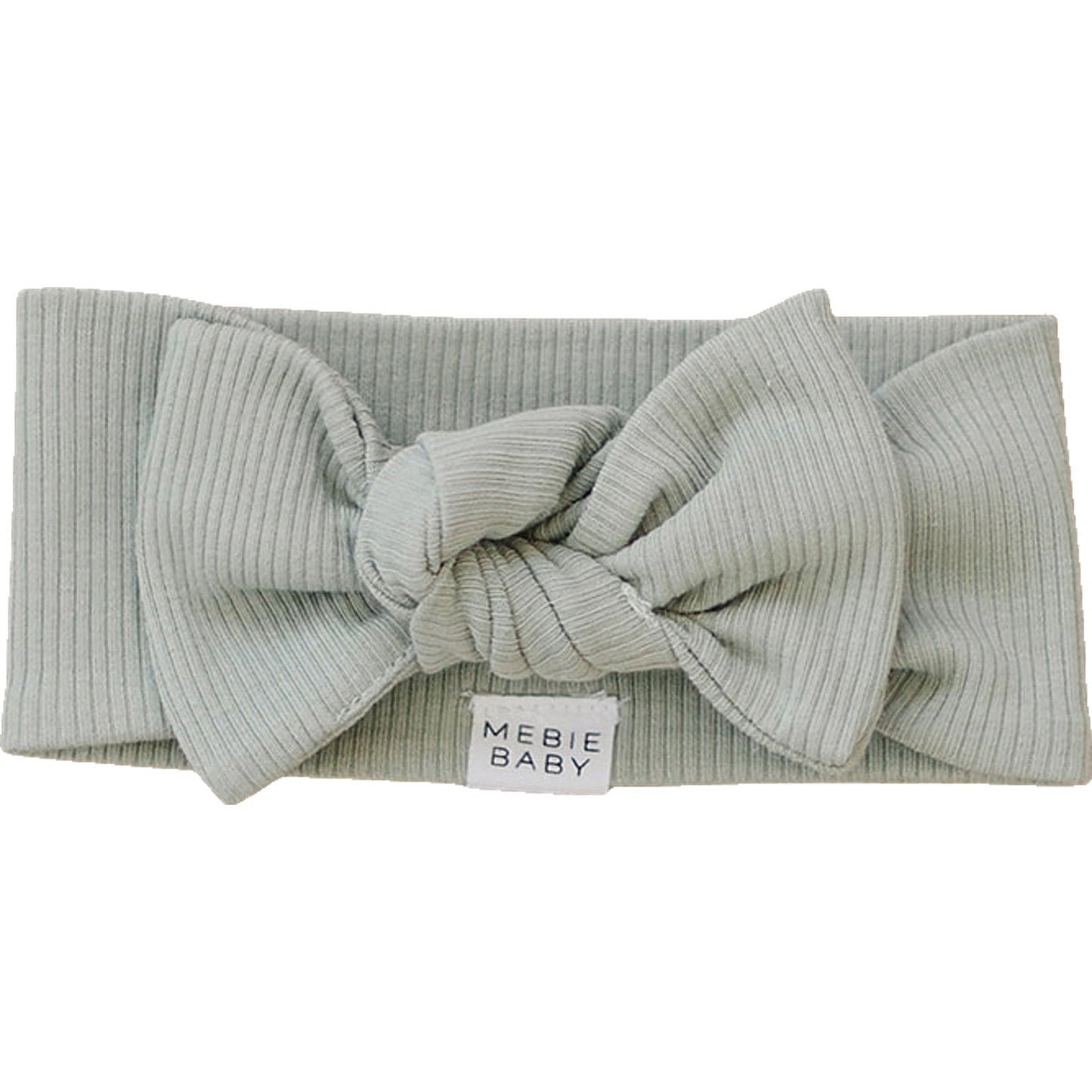 Mebie Baby Sage Organic Cotton Ribbed Head Wrap