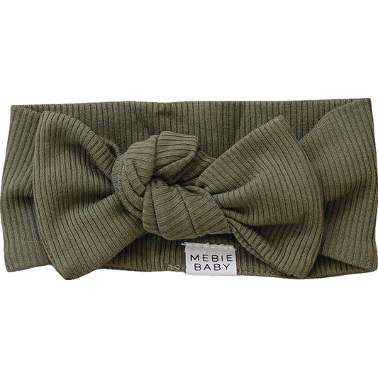 Mebie Baby Winter Green Organic Cotton Ribbed Head Wrap