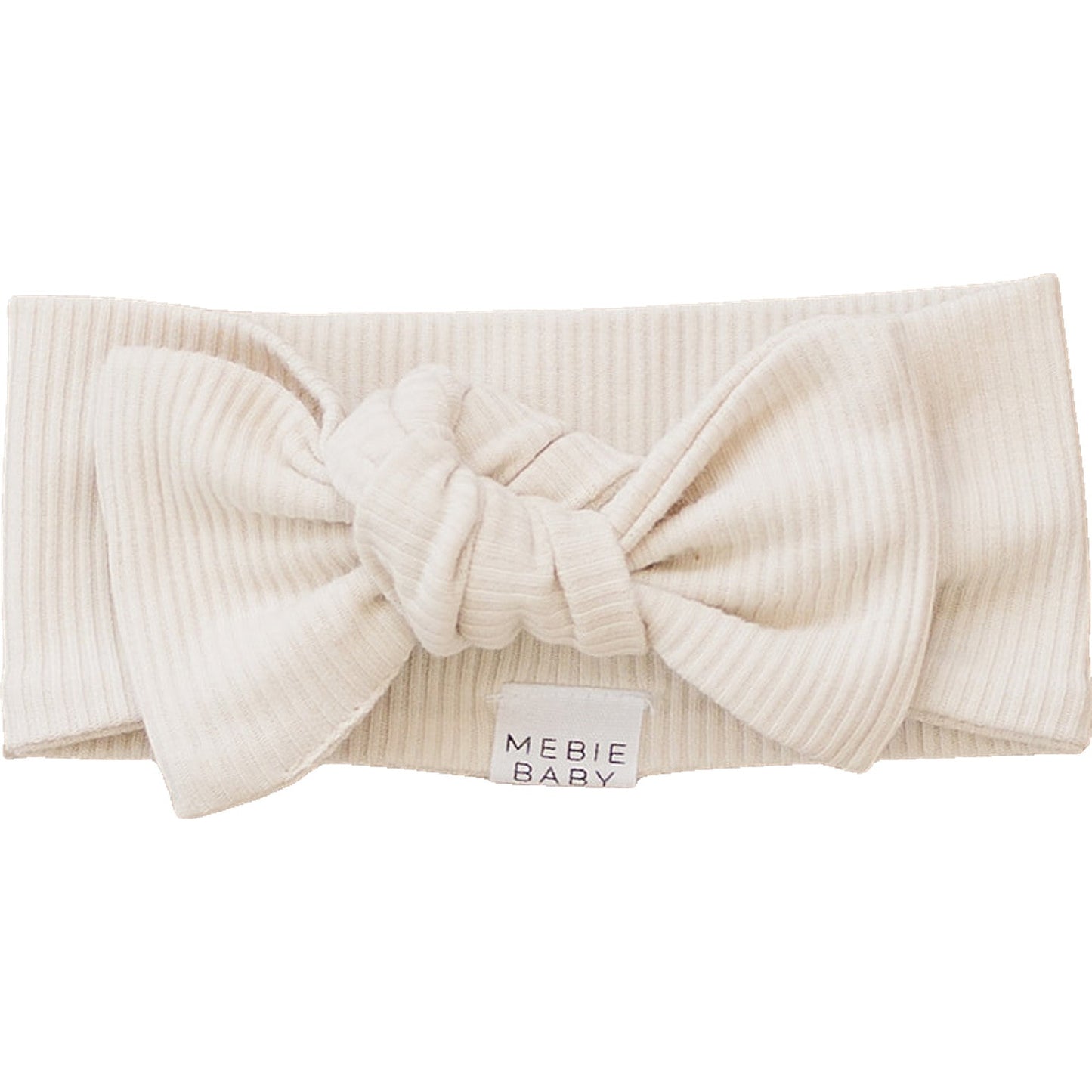 Mebie Baby Vanilla Organic Cotton Ribbed Head Wrap