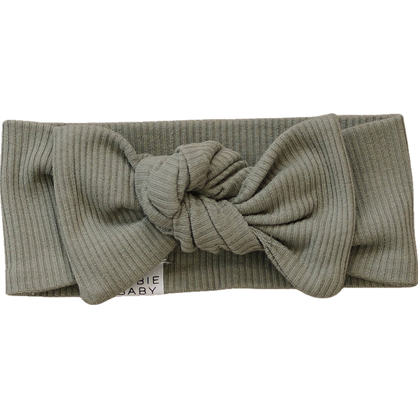 Mebie Baby Green Organic Cotton Ribbed Head Wrap