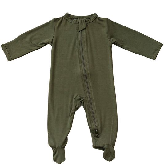 Mebie Baby Olive Bamboo Zipper