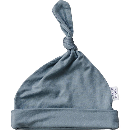 Mebie Baby Dusty Blue Bamboo Newborn Knot Hat