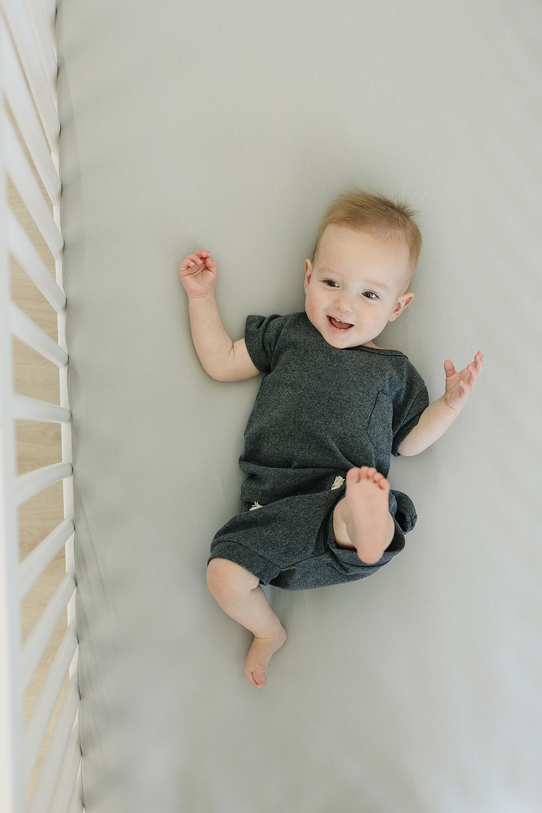 Mebie Baby Stone Bamboo Stretch Crib Sheet