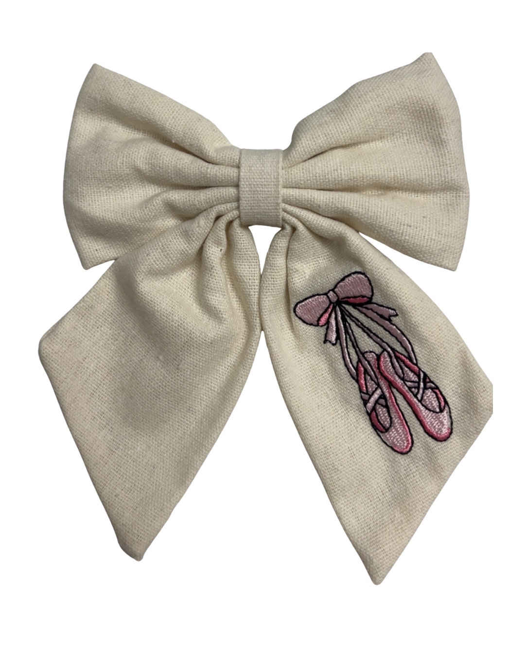 Embroidered Ballerina Bow