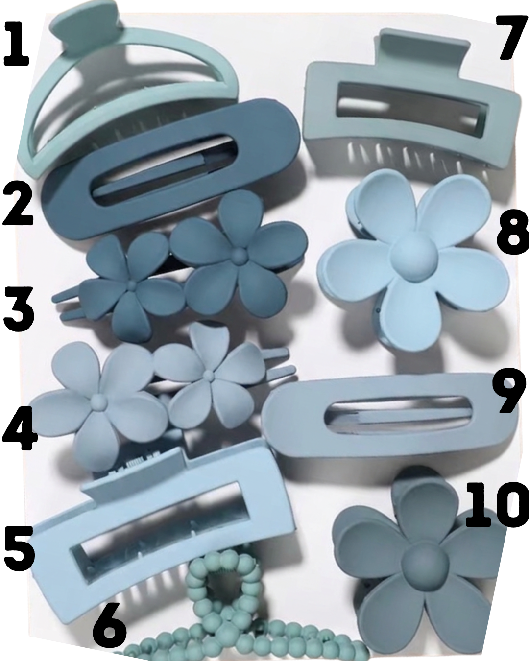 Muted Blue Hair Claws