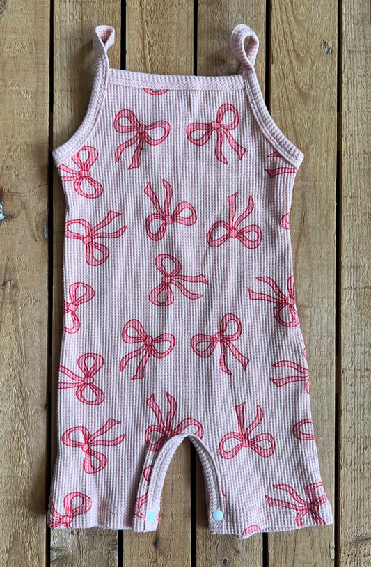 Pink Bow Romper