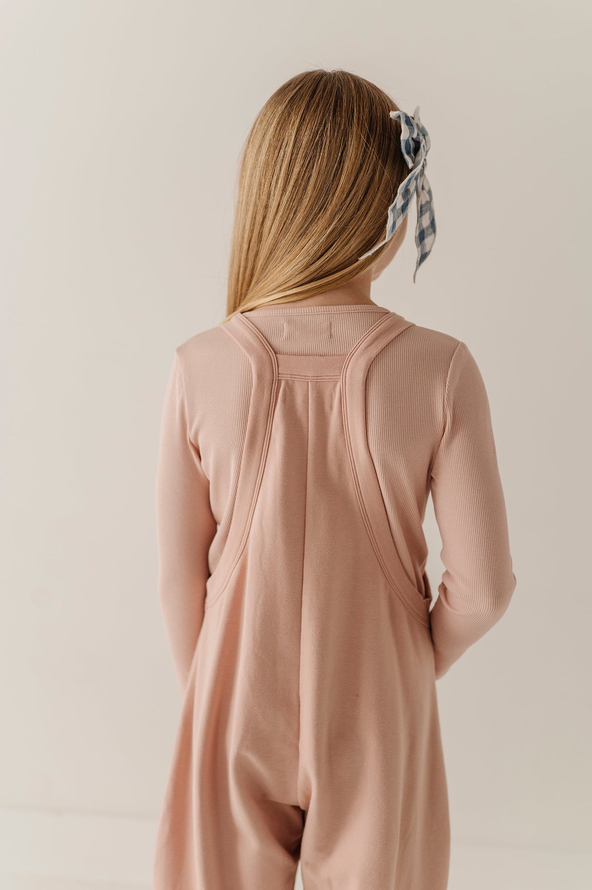 Long Sleeve Harem Jumpsuit Set in Grayish Blue