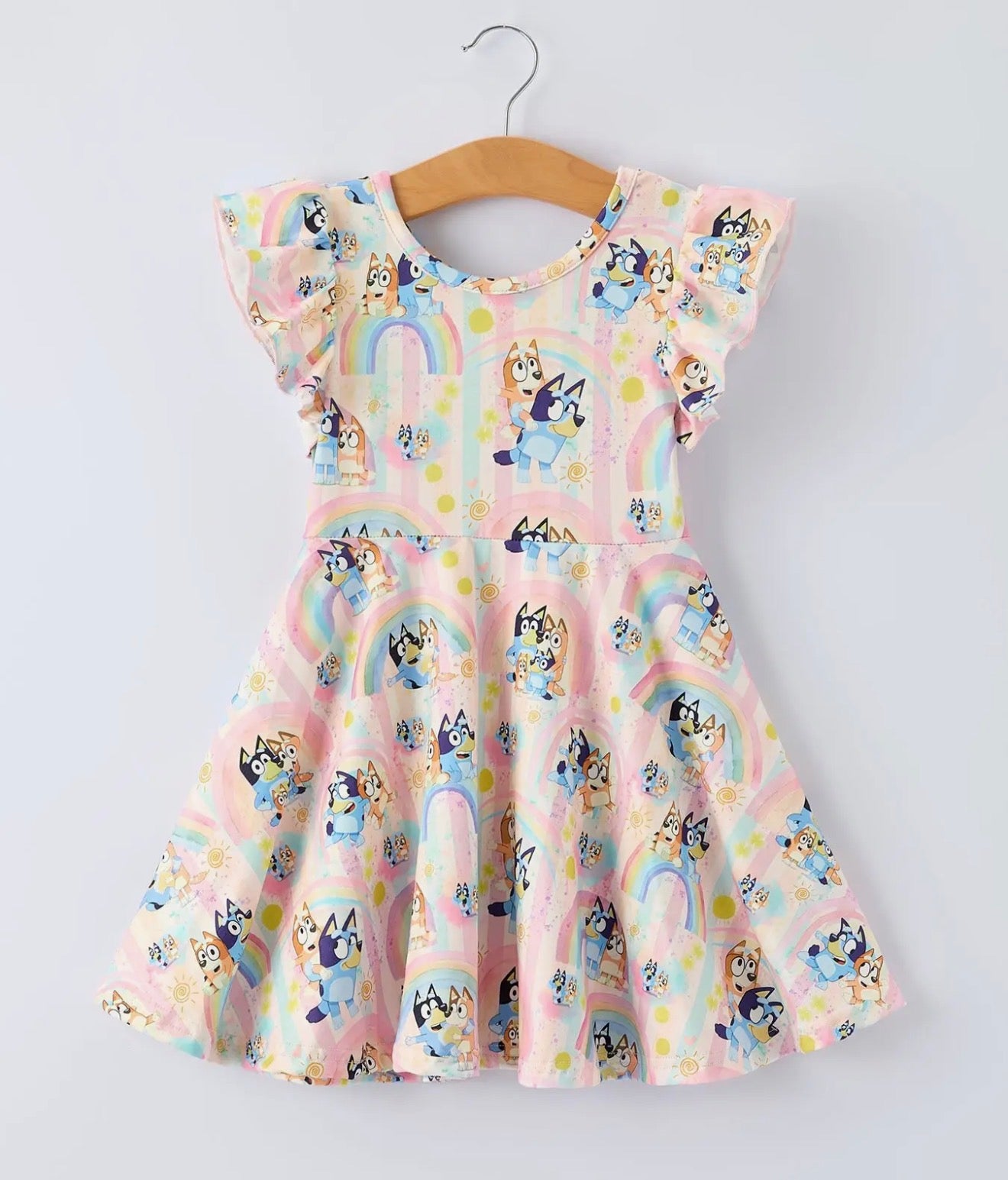 Bluey Rainbow Twirl Dress