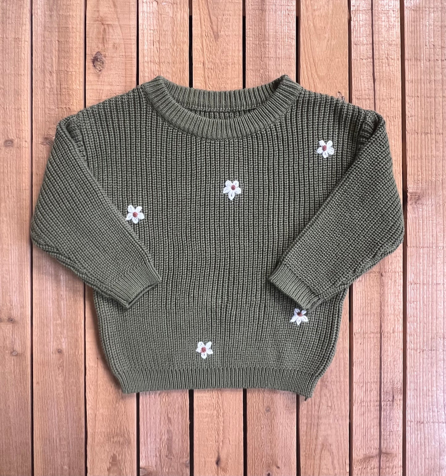 Knit Flower Stitch Sweater