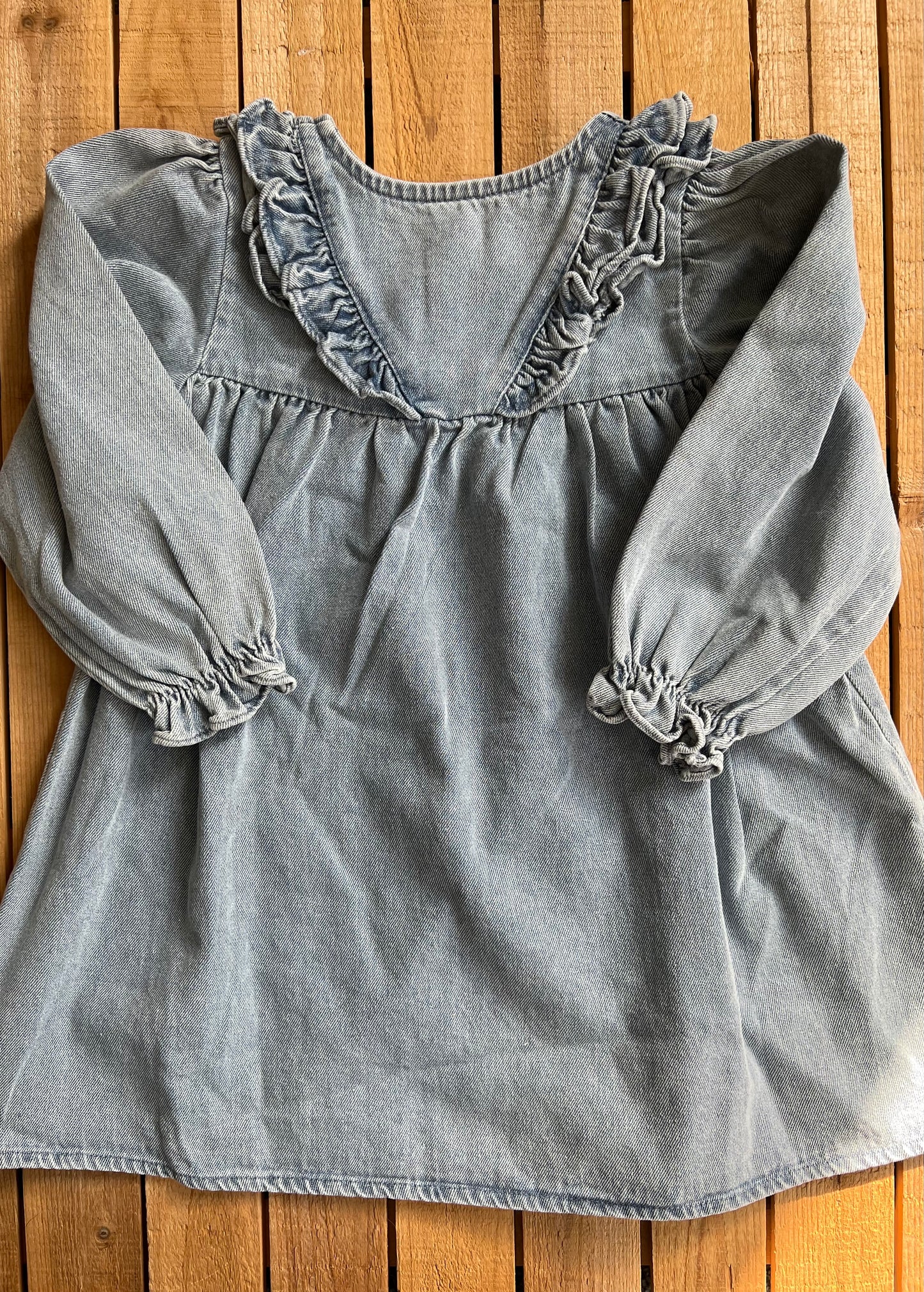 Denim Ruffle Dress