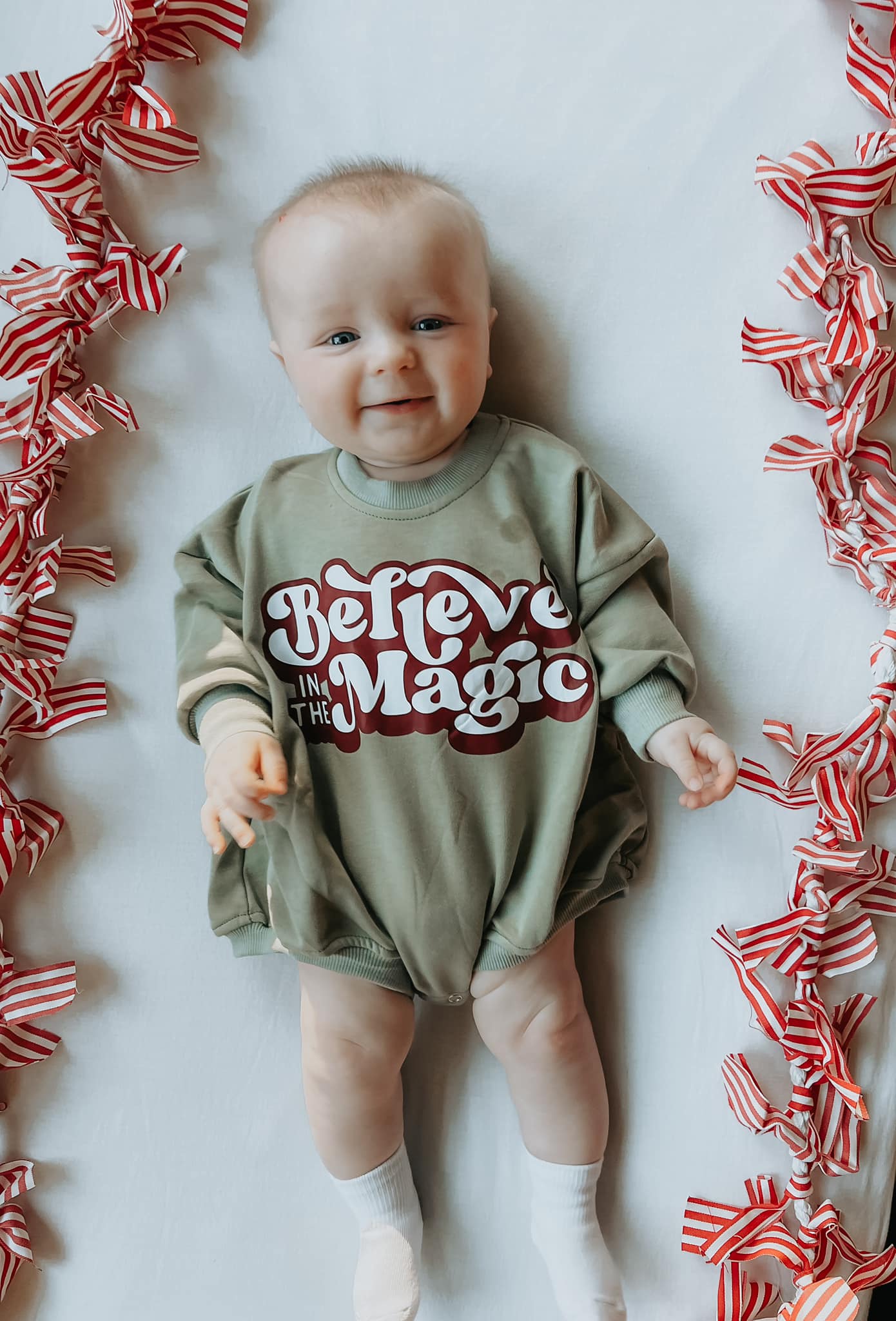 Little Joy Co. Believe in the Magic Christmas Sweatshirt Romper