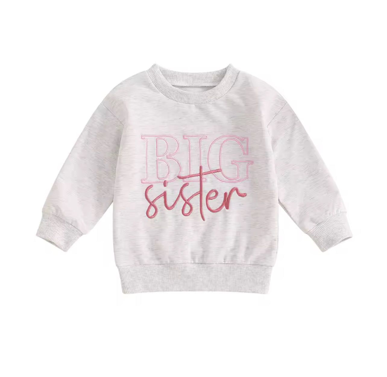 Embroidered Big Sister Pullover