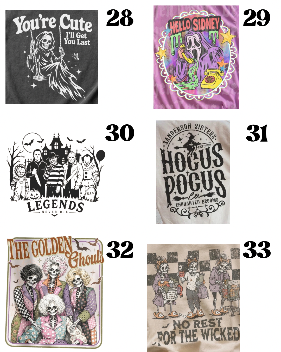 Halloween Tee Preorder- Adult Options