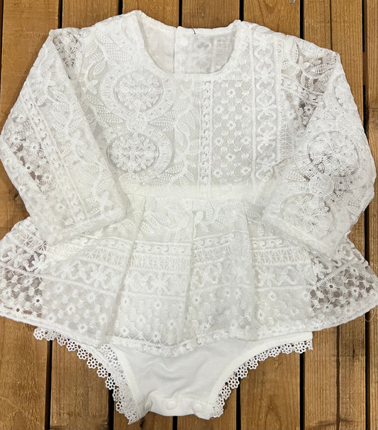 White Lace Romper