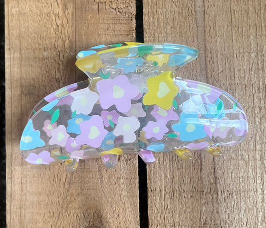 Pastel Daisy Hair Claw