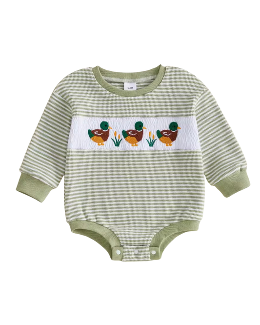 Striped Duck Romper