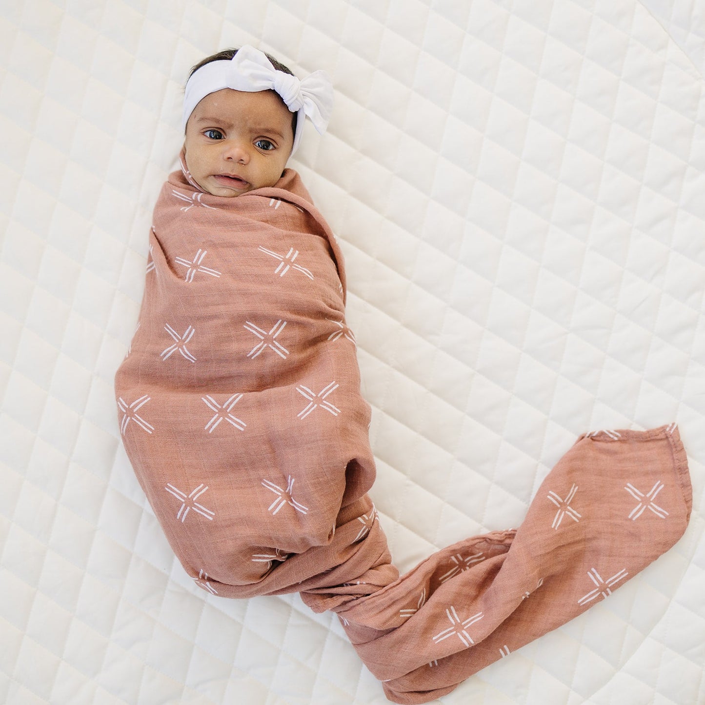 Mebie Baby Just Peachy Muslin Swaddle Blanket