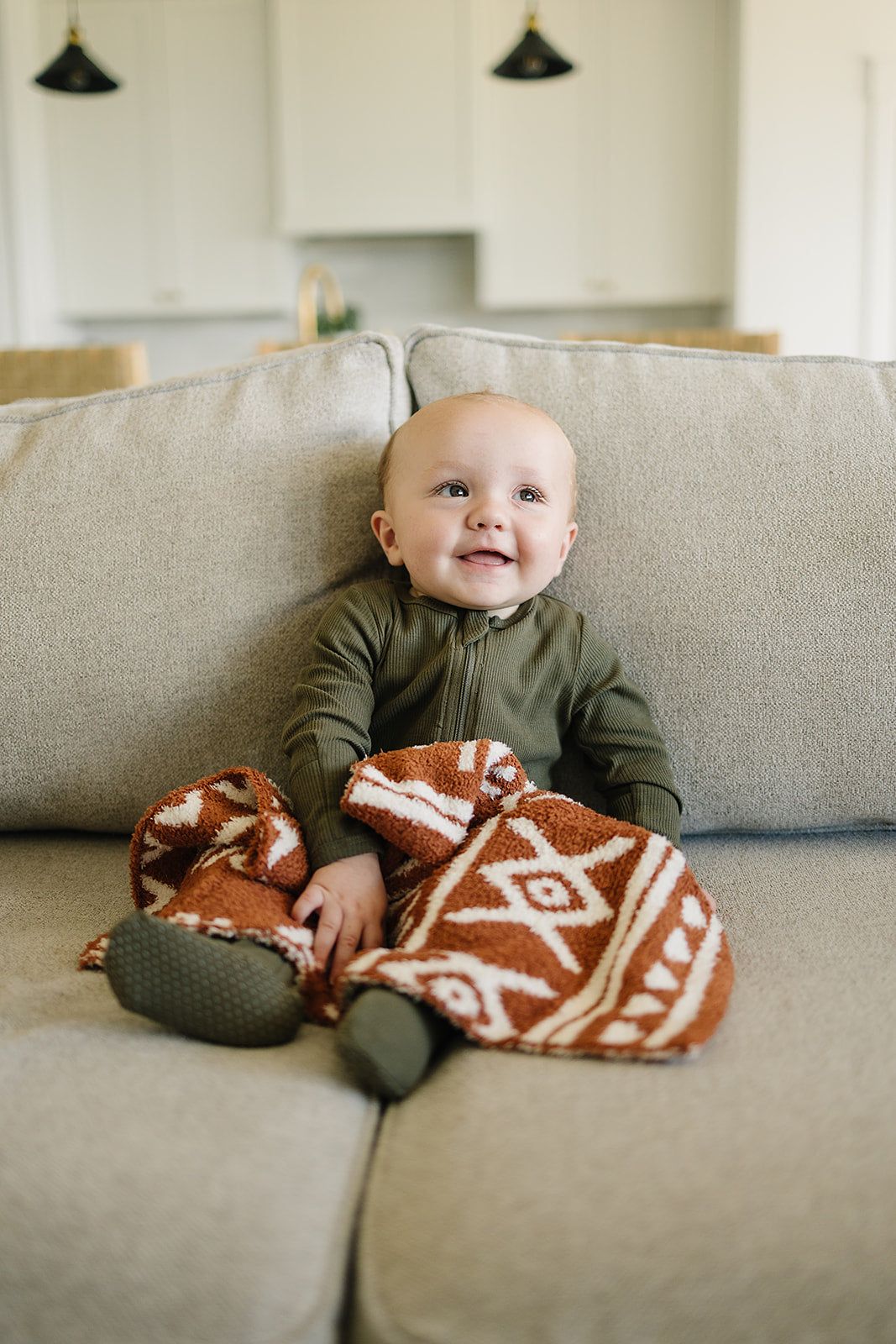 Mebie Baby Rust Alpine Plush Blanket