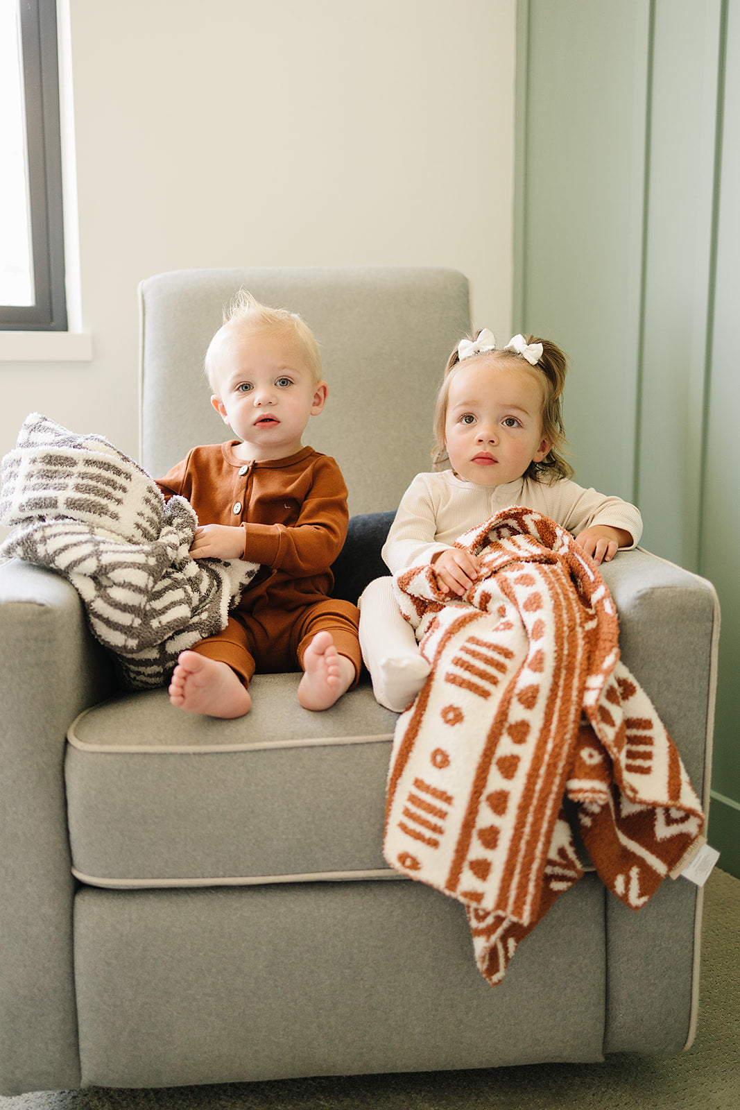 Mebie Baby Rust Alpine Plush Blanket