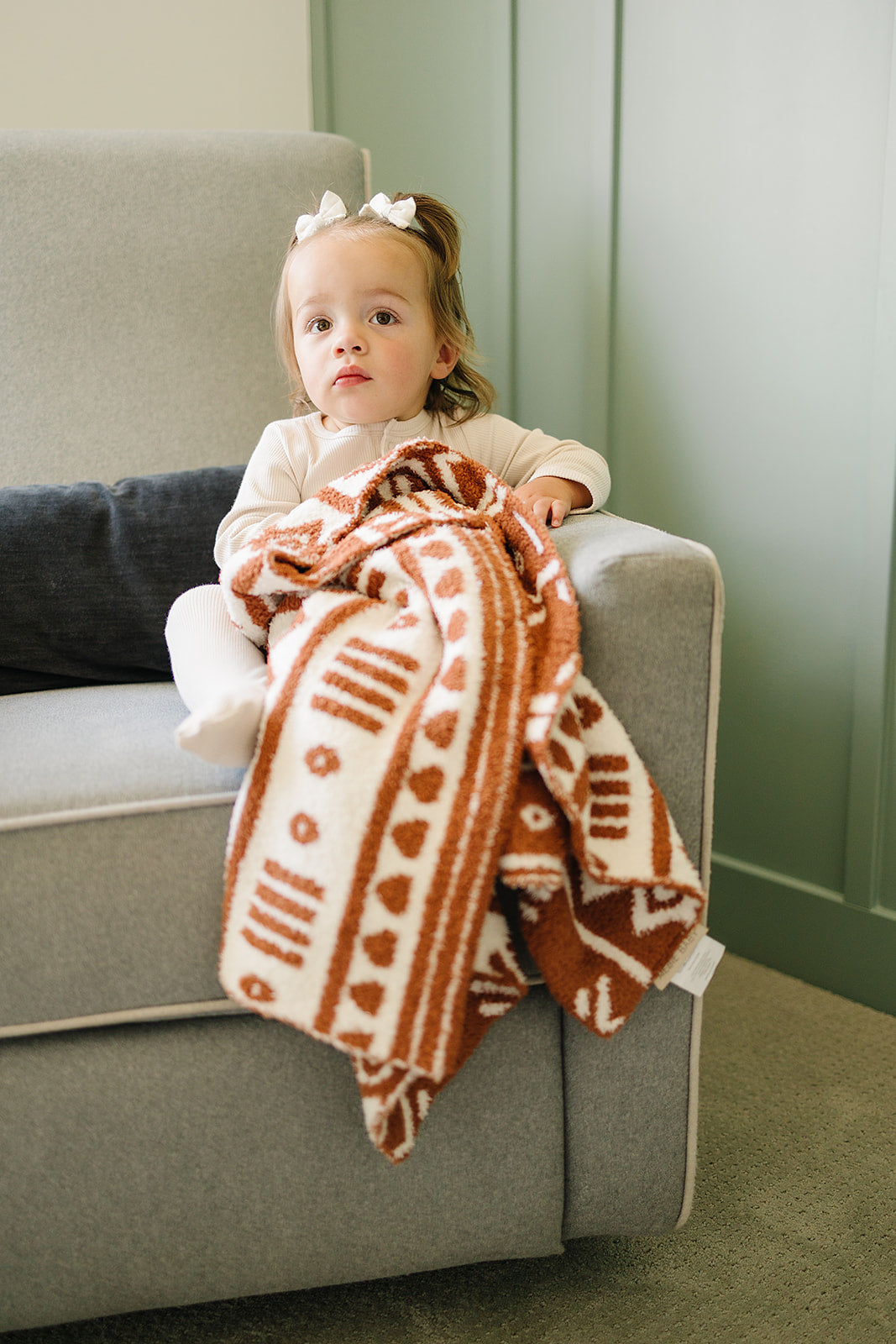 Mebie Baby Rust Alpine Plush Blanket