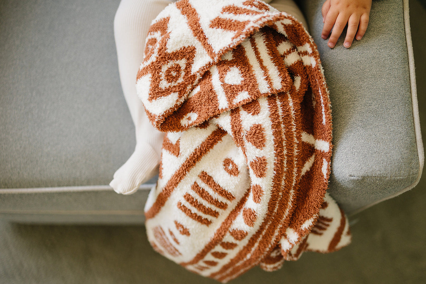 Mebie Baby Rust Alpine Plush Blanket