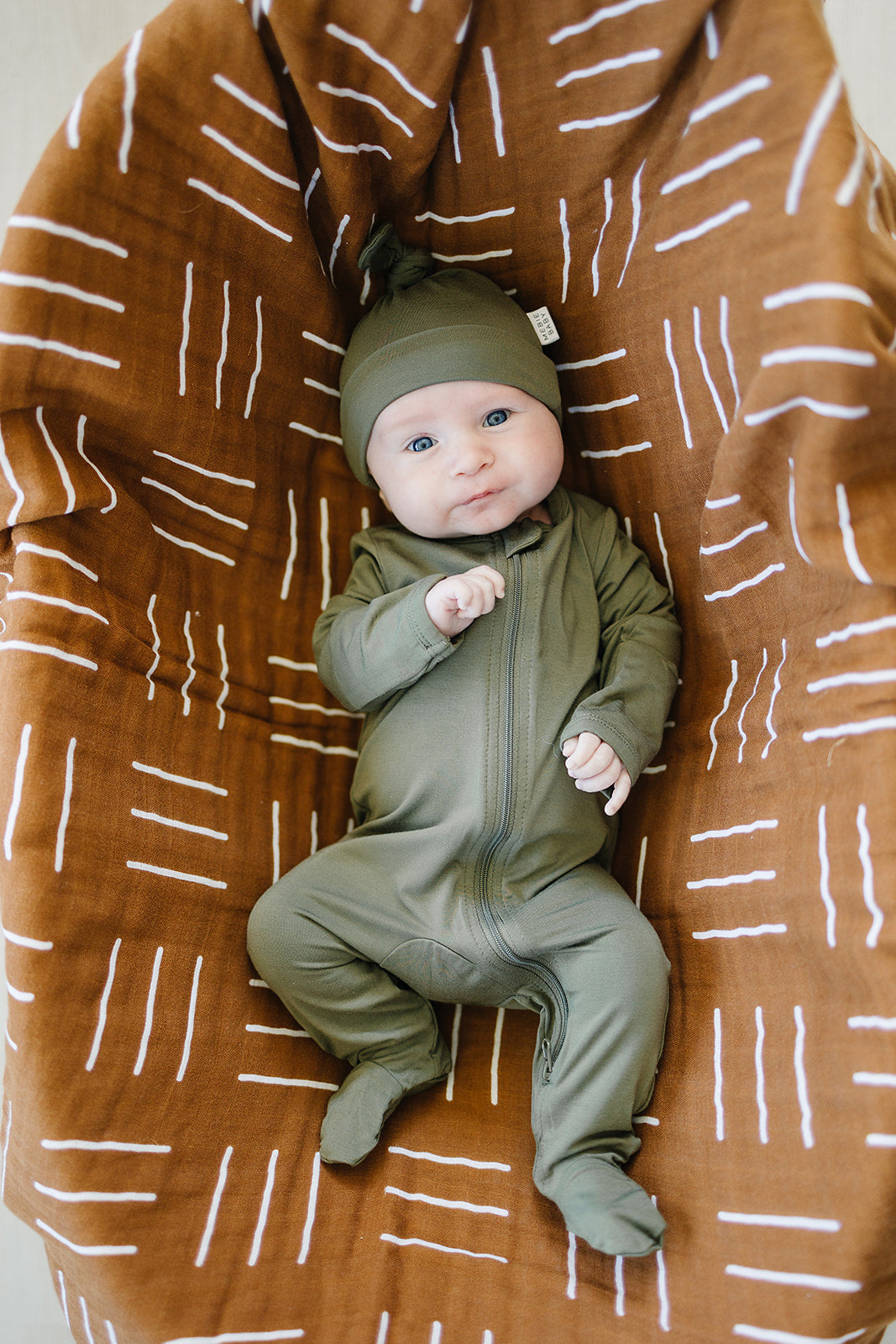 Mebie Baby Olive Bamboo Zipper