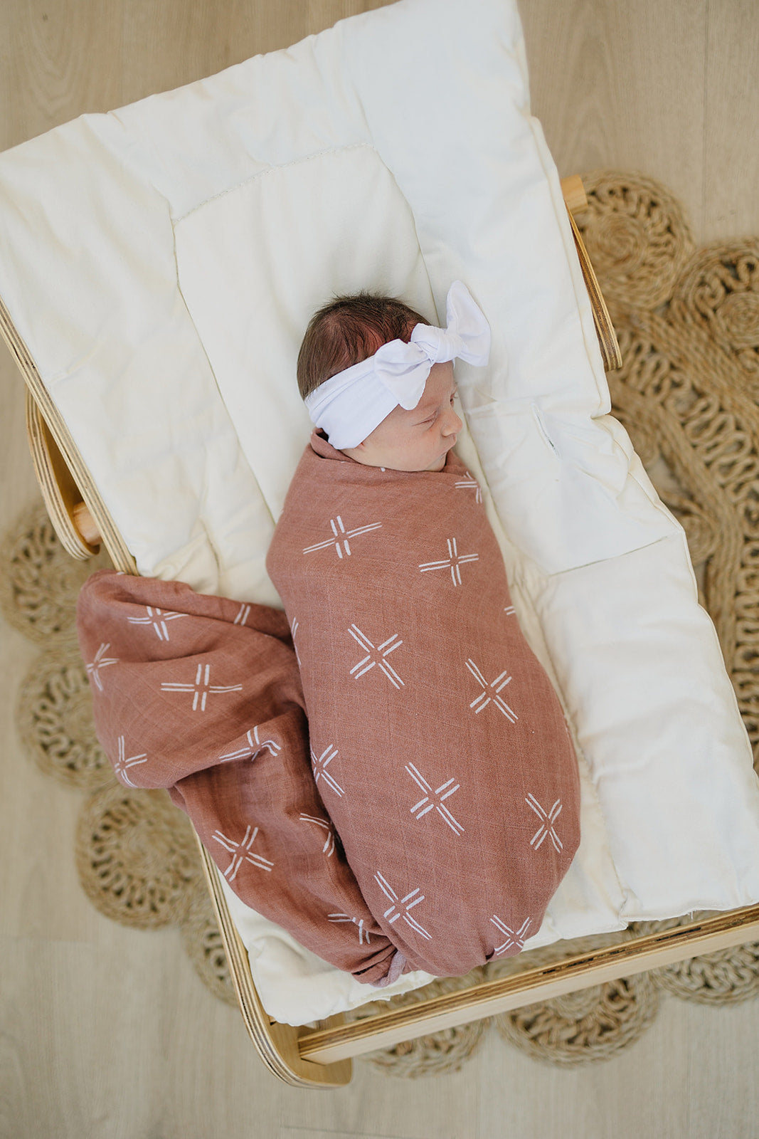 Mebie Baby Just Peachy Muslin Swaddle Blanket