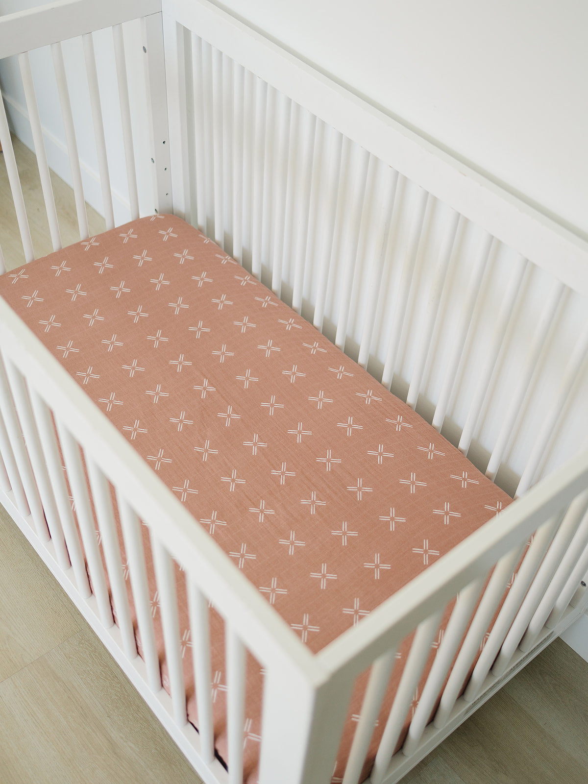 Mebie Baby Just Peachy Muslin Crib Sheet