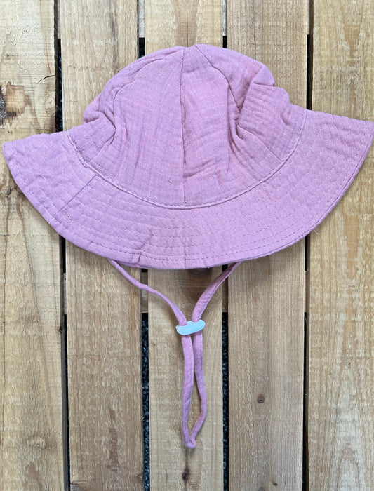 Pink Muslin Sun Hat
